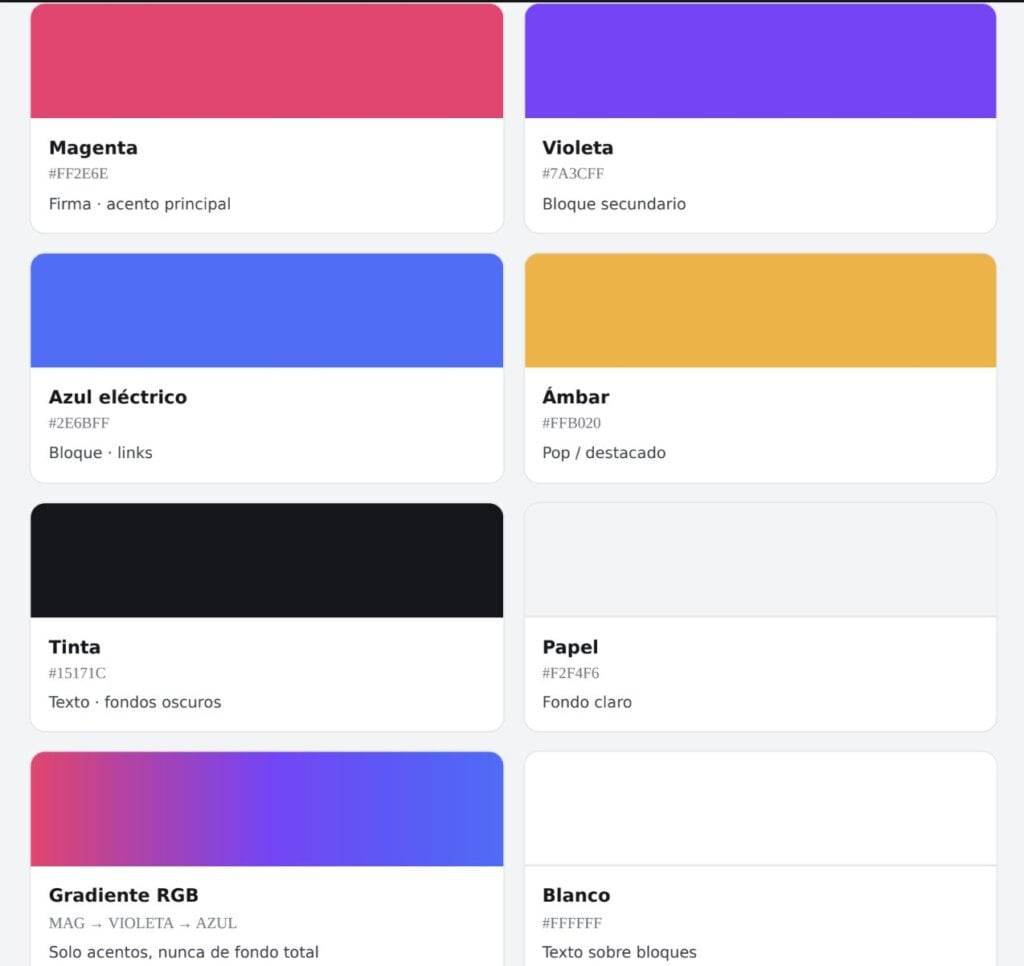 paleta de colores